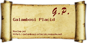 Galambosi Placid névjegykártya